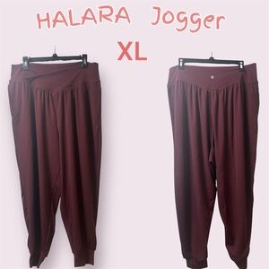 HALARA Maroon Waffle Knit Joggers XL